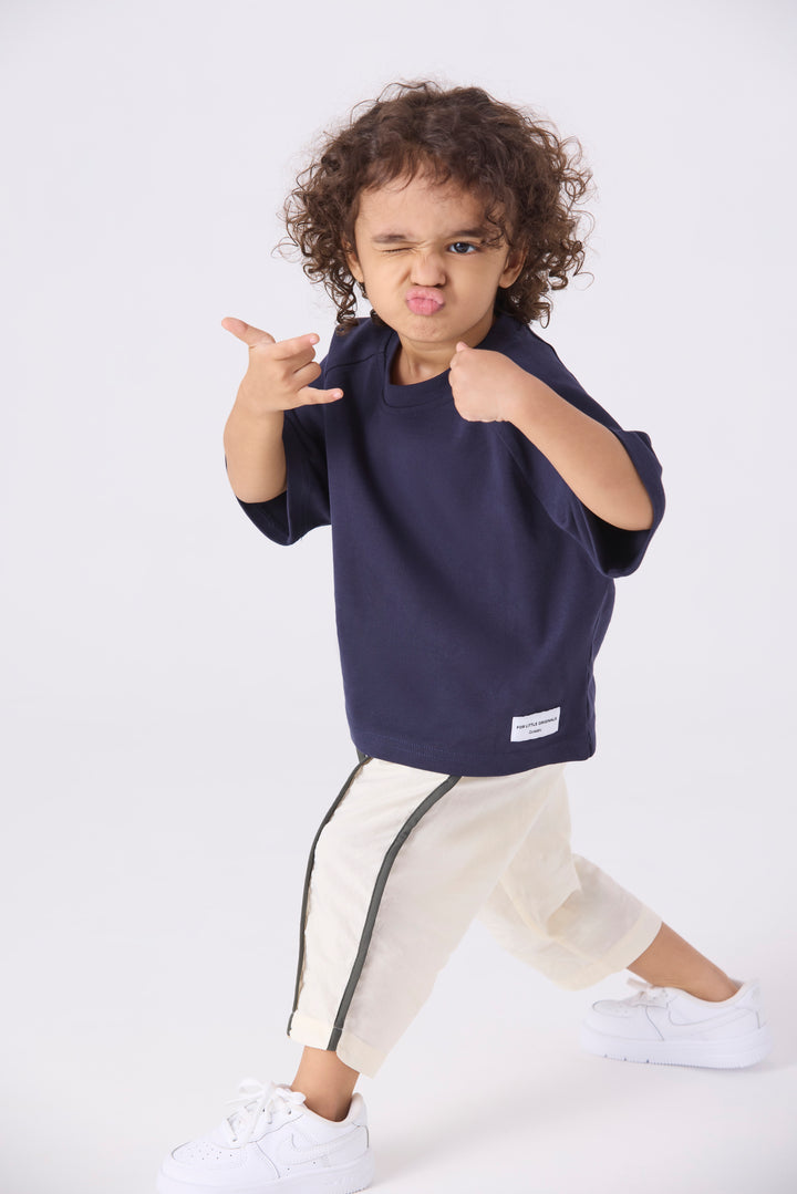 Gangnam Oversized Tshirt (Navy Blue)
