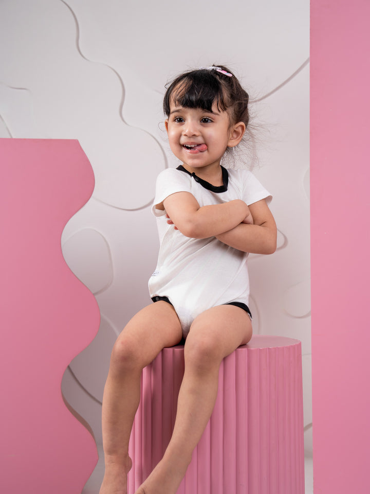 Bondi  Cotton Mesh Onesie (Panda White)