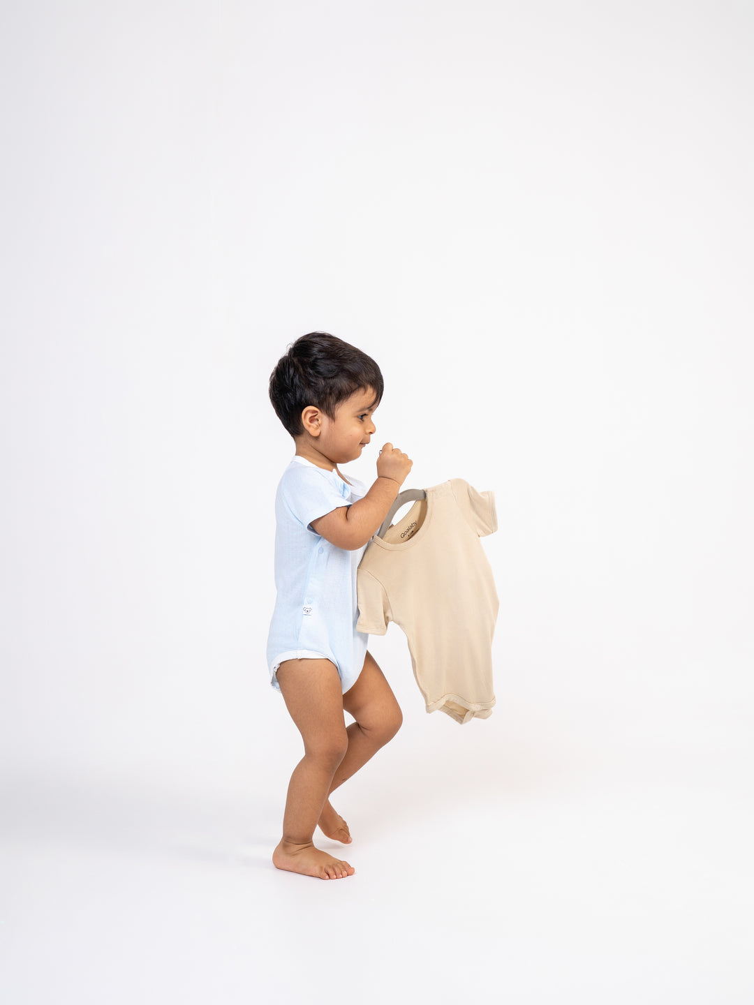 Bondi  Cotton Mesh Onesie (Misty Blue)